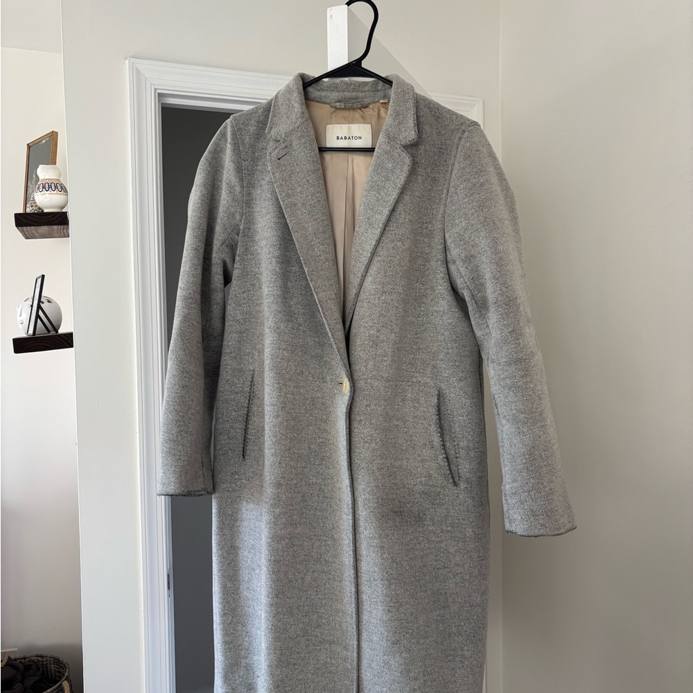 Babaton Classic Gray Wool Coat